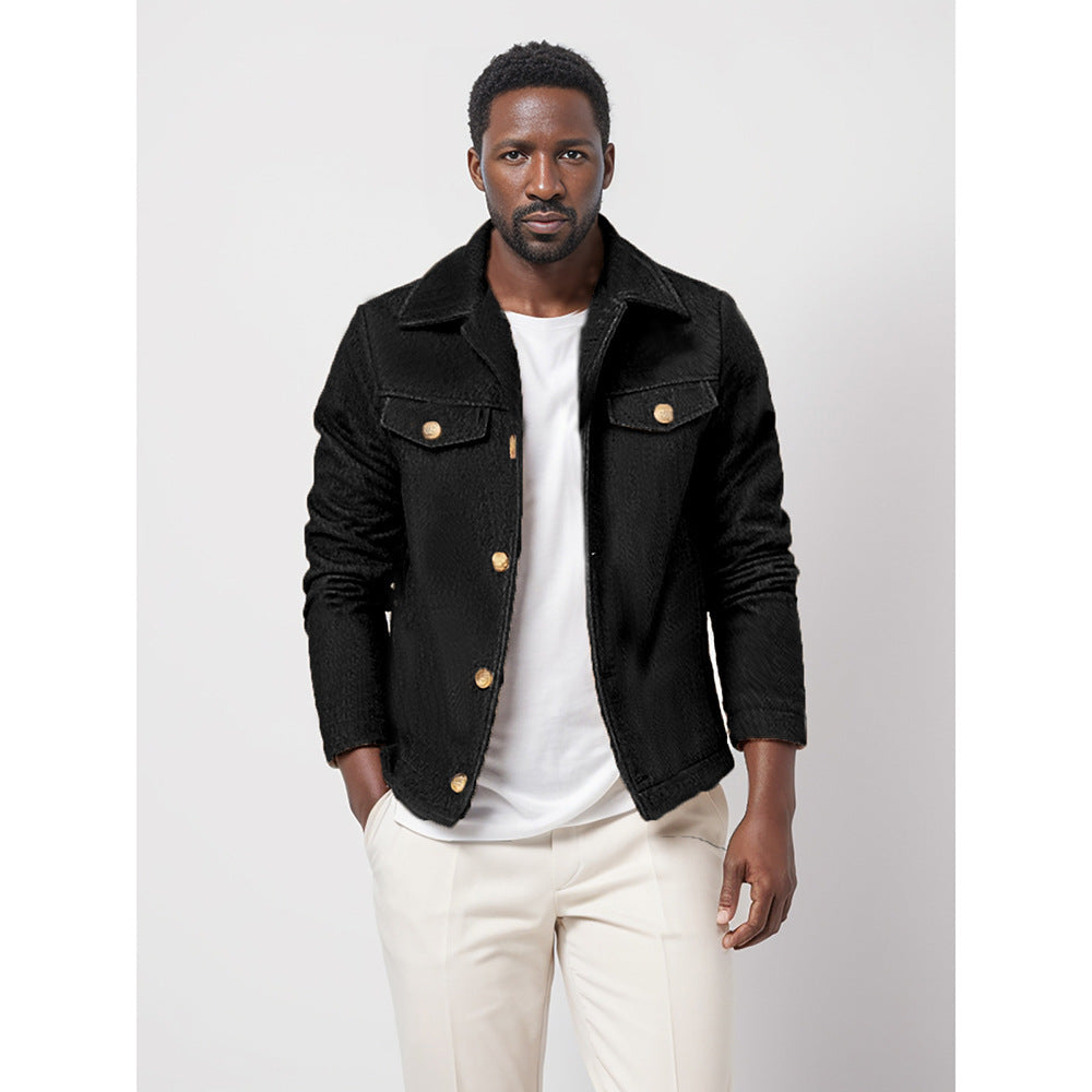 Men's casual fleece jacket with structured lining NOVAE
