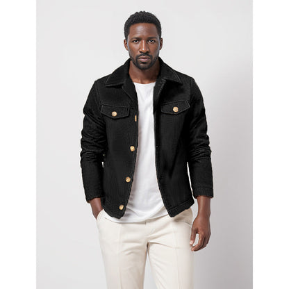 Men's casual fleece jacket with structured lining NOVAE