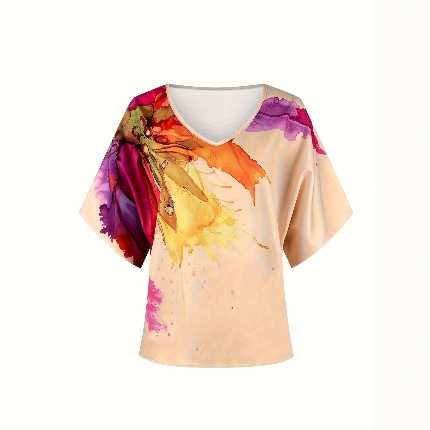 Women's Elegant Two-Piece Pantsuit with Artistic Print NOVAE