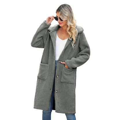 Women's Cozy Oversized Coat with Large Pockets NOVAE