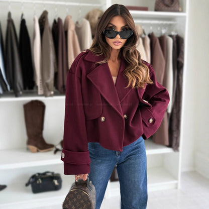 Women's Oversized Double-Brown Blazer NOVAE