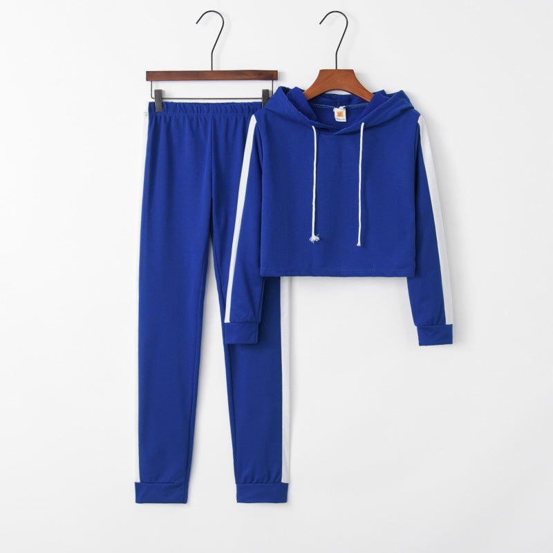 Women's sporty set with cropped hoodie and leggings NOVAE