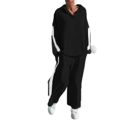 Women's relaxed leisure suit with shirt and wide-legged trousers NOVAE