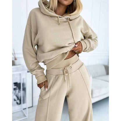 Women's sporty lounge set with a wide cut and hood NOVAE