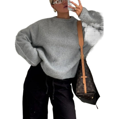 Women's oversized cozy knit sweater with soft material NOVAE