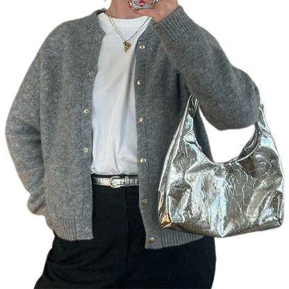 Women's cardigan with button-up design and soft material NOVAE