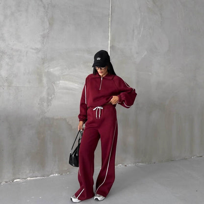 Women's tracksuit with high collar and wide cut NOVAE