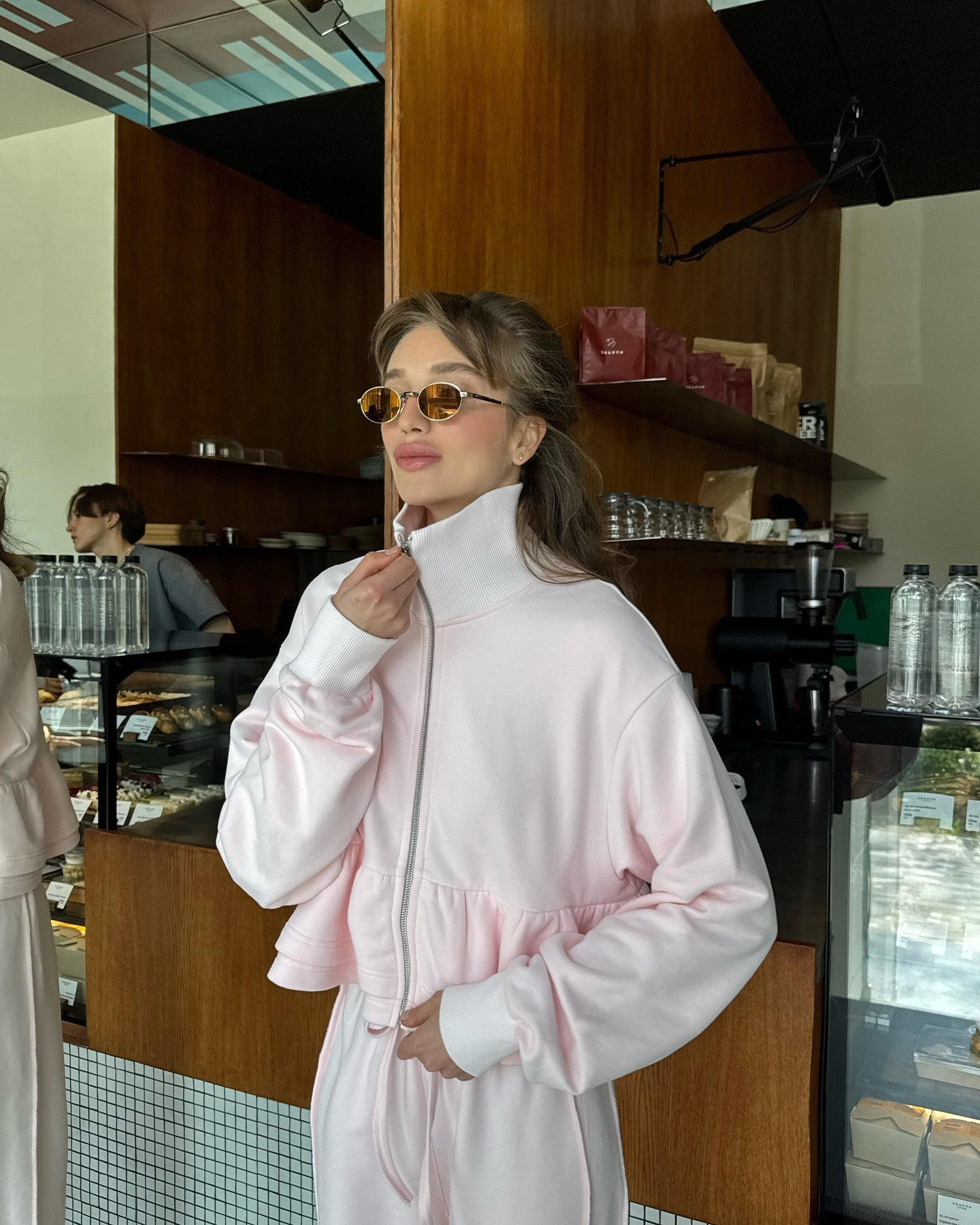 Women's casual cropped hoodie with pockets NOVAE