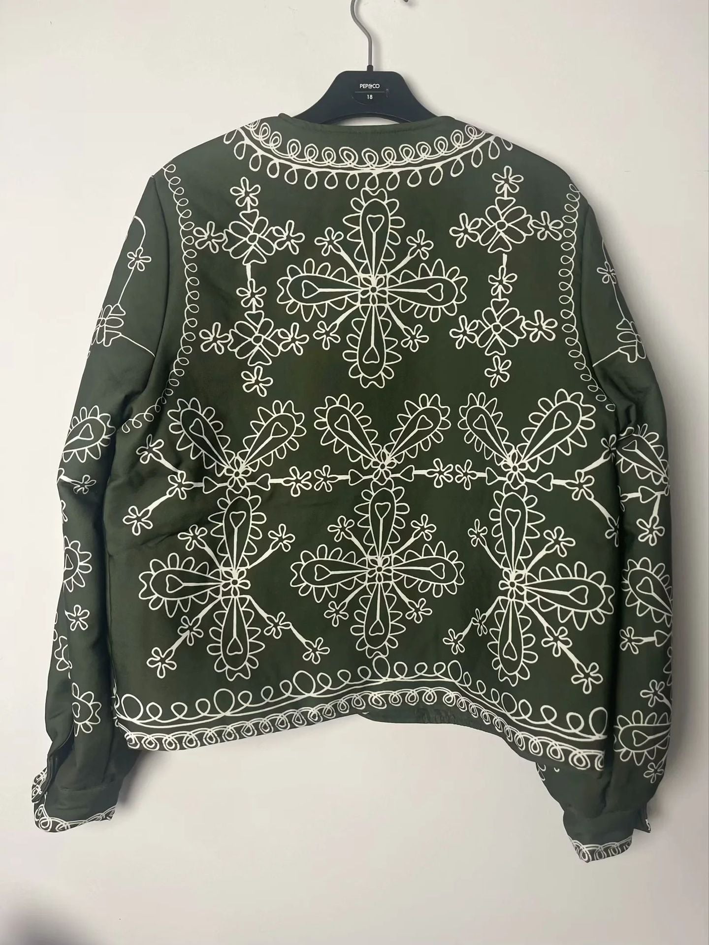 Women's embroidered jacket with floral design and modern cut NOVAE