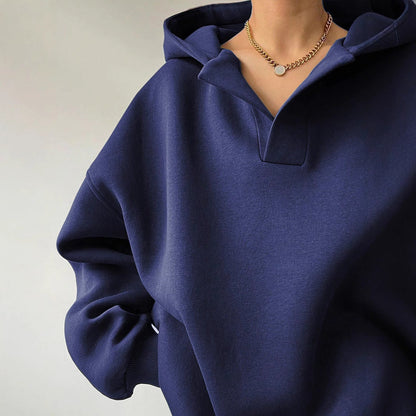 Women's Oversized Hoodie with Unique Collar NOVAE