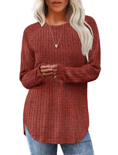 Women's oversized ribbed sweater with a relaxed fit NOVAE