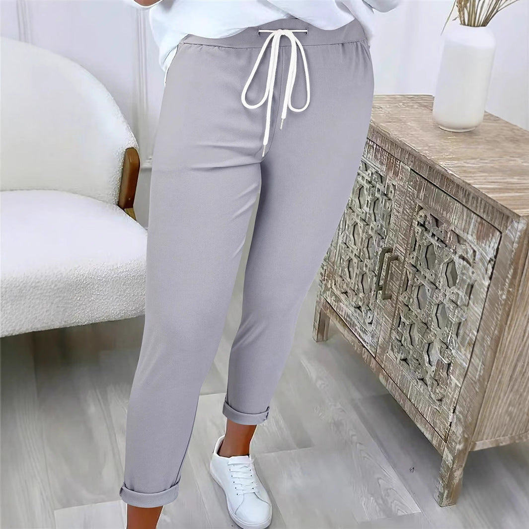 Women's Comfortable Leisure Trousers with Elastic Waistband NOVAE