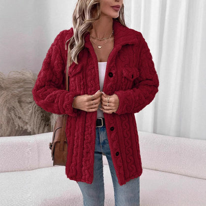 Women's cardigan with textured surface NOVAE