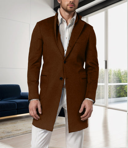 Men's elegant cotton trench coat with stylish pockets and modern cut NOVAE