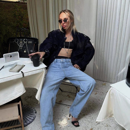 Women's oversized velor jacket NOVAE