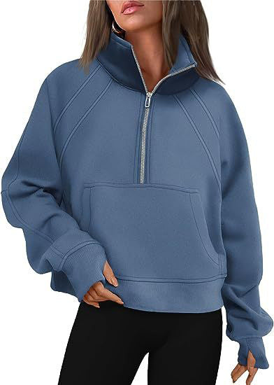 Women's Oversized Sweatshirt with High Collar NOVAE