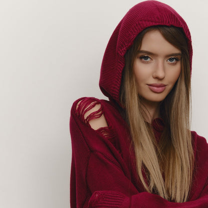 Women's hoodie with a generous cut and trendy design NOVAE