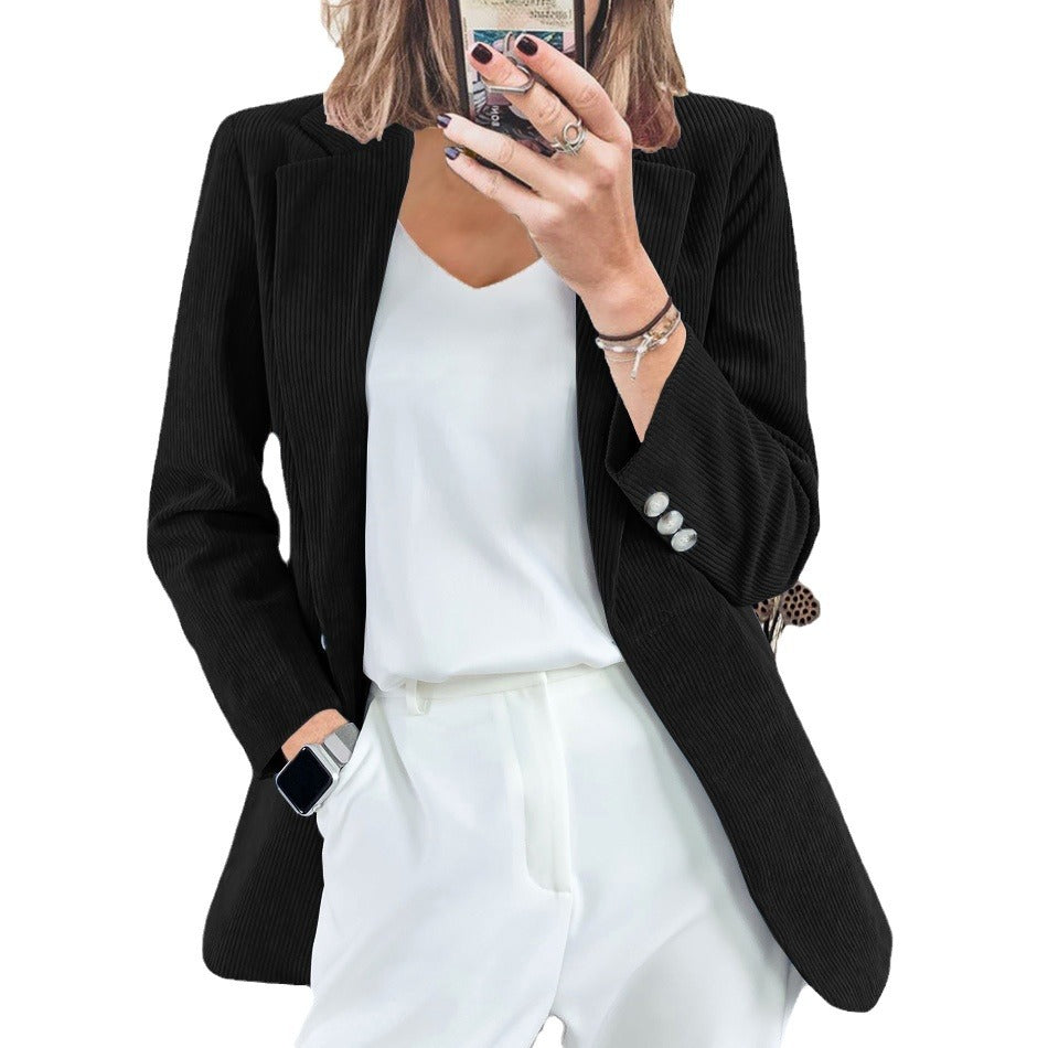 Women's Elegant Structured Blazer with Details on the Sleeves NOVAE