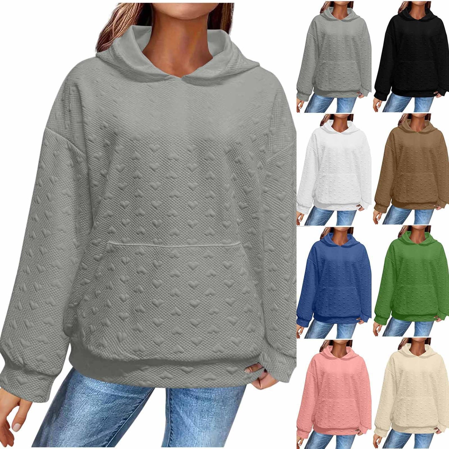 Women's Cozy Oversized Hoodie with Textured Surface NOVAE