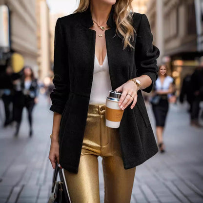 Women's elegant herringbone blazer with a tailored silhouette NOVAE