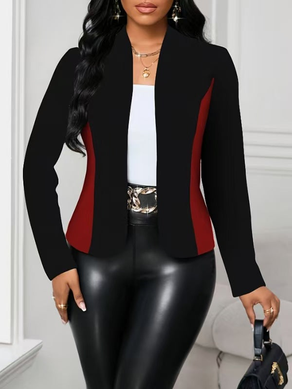 Women's modern blazer jacket with contrasting inserts NOVAE