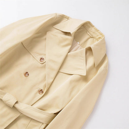 Women's classic trench coat with belt and double button placket NOVAE