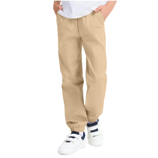 Boys' leisure trousers with elasticated waistband and side pockets NOVAE