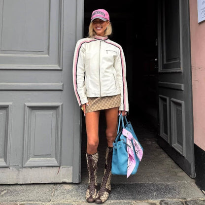 Women's elegant shoulder bag with fashionable scarf NOVAE