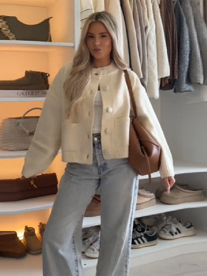 Women's oversized cardigan with button details NOVAE