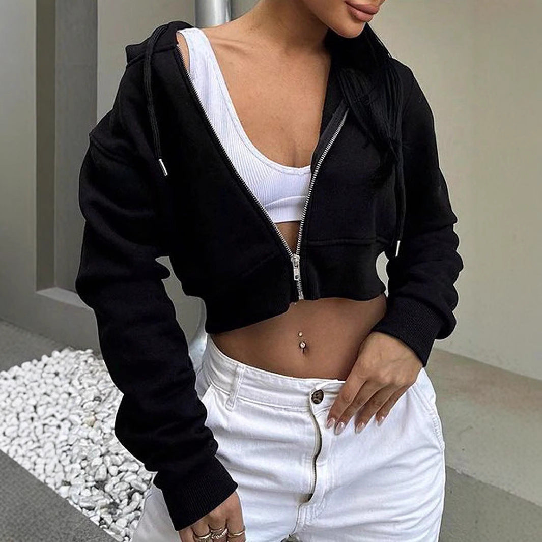 Women's cropped zip-up sweatshirt NOVAE