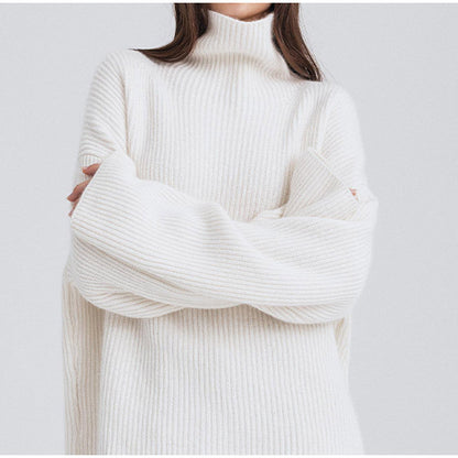 Women's Oversized Turtleneck Knit Sweater made of high-quality material NOVAE