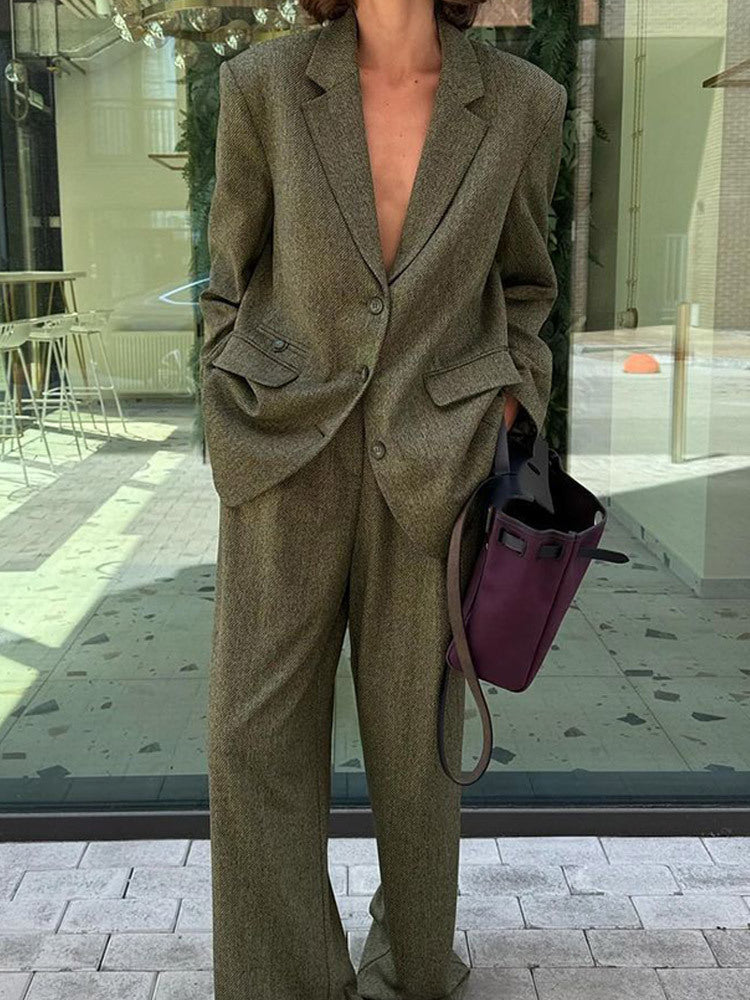 Women's Elegant Blazer Jacket with Fine Texture and Classic Details NOVAE