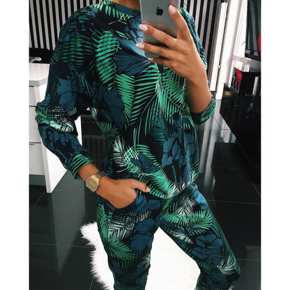 Women's leisure suit with floral pattern NOVAE