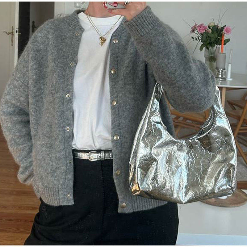 Women's cardigan with button-up design and soft material NOVAE