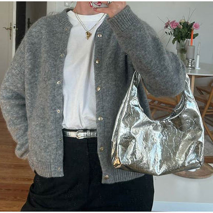 Women's cardigan with button-up design and soft material NOVAE