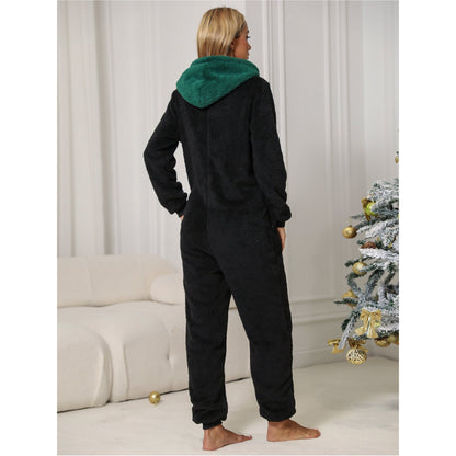 Women's cozy jumpsuit with festive design NOVAE