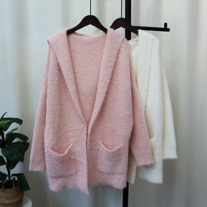 Women's Cozy Cardigan with Long Sleeves and Practical Pockets NOVAE