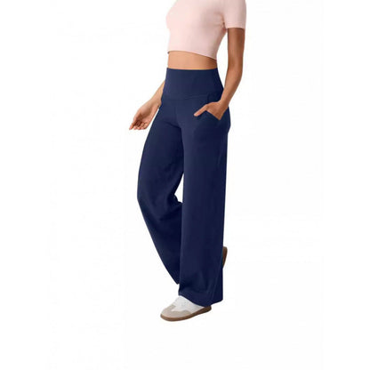 Women's wide-leg high-waisted leisure trousers with practical pockets NOVAE