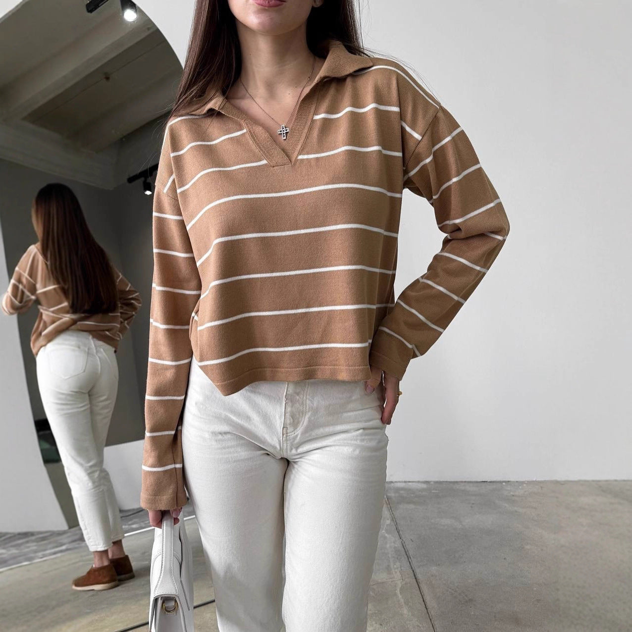 Women's casual striped sweater NOVAE