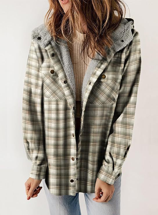 Women's flannel jacket with fleece lining NOVAE