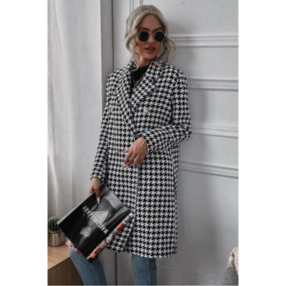 Women's oversized blazer in exclusive houndstooth design NOVAE