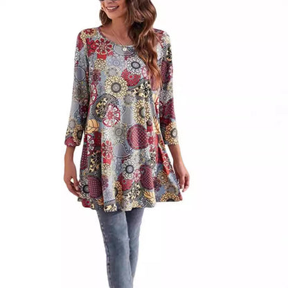 Women's tunic with unique mandala print NOVAE