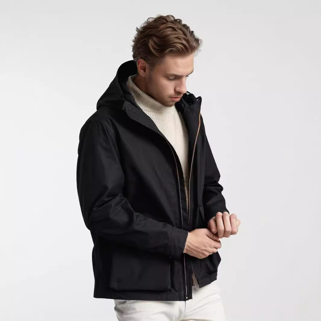 Men's functional transitional jacket with detachable hood NOVAE