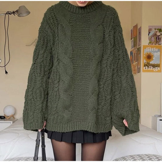 Women's Oversized Cable Knit Sweater NOVAE