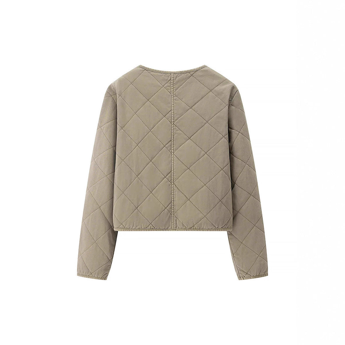 Women's quilted transitional jacket with practical pockets and elegant stand-up collar NOVAE