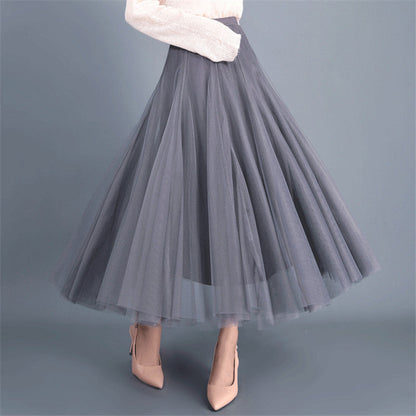 Women's Elegant Tulle Skirt with Voluminous Cut and Elastic Waistband NOVAE