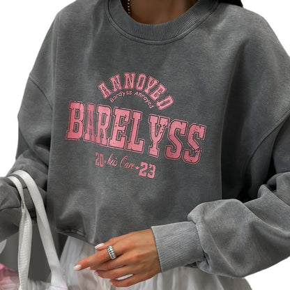 Women's sweatshirt with fashionable statement print NOVAE