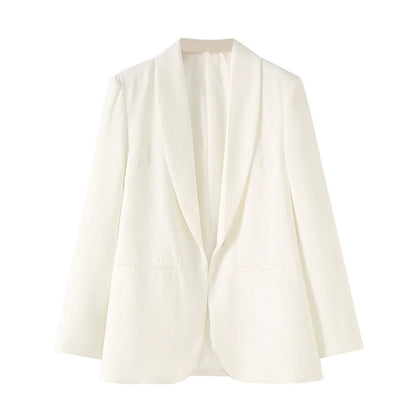 Women's elegant blazer with a modern cut and practical pockets NOVAE