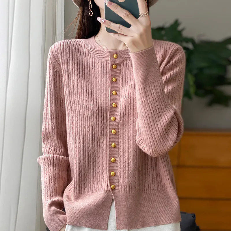 Women's cardigan with gold buttons NOVAE