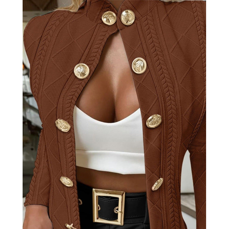 Women's elegant and fashionable cardigan with decorative buttons NOVAE